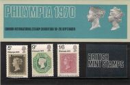 1970 Philympia Presentation pack UNMOUNTED MINT