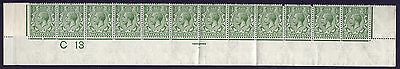 N14(1) ½d Green Control C13 imperf plate 91b 3c MOUNTED MINT
