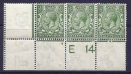 N14(8) ½d Yellow Green Control E 14 perf MOUNTED MINT