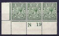 N14(1) ½d Green Control N 19 perf MOUNTED MINT