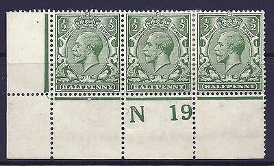 N14(1) ½d Green Control N 19 perf MOUNTED MINT