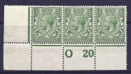 N14(6) ½d Bright Green Control O 20 perf MOUNTED MINT