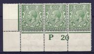 N14(3) ½d Pale Green Control P 20 perf lightly MOUNTED MINT