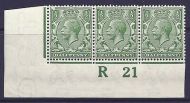 N14(1) ½d Green Control R 21 imperf MOUNTED MINT