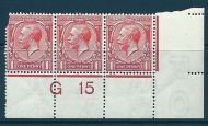 N16(3) 1d Scarlet Royal Cypher Control G 15 perf MOUNTED MINT