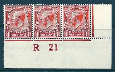 N16(6) 1d Deep Brick Red Royal Cypher Control R 21 imperf MOUNTED MINT