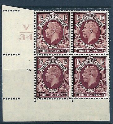 1½d Photogravure cyl blk V34 55 No Dot perf type 2(I E) UNMOUNTED MINT