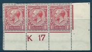 N16(8) 1d Pale Red Royal Cypher Control K 17 perf Lightly MOUNTED MINT