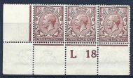 N18(2) 1½d Pale Red Brown Royal Cypher control L 18 perf UNMOUNTED MINT