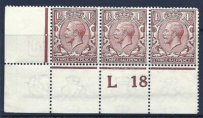 N18(2) 1½d Pale Red Brown Royal Cypher control L 18 perf UNMOUNTED MINT