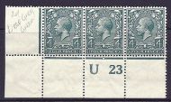 N23(3) 4d Deep Grey Green Royal Cypher Control U 23 perf UNMOUNTED MINT