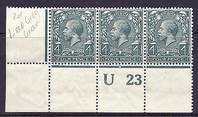 N23(3) 4d Deep Grey Green Royal Cypher Control U 23 perf UNMOUNTED MINT