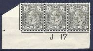 N27(2) 7d Olive-Grey Royal Cypher control J 17 imperf UNMOUNTED MINT MNH