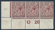 N18(12) 1½d Bright Yellow Brown Royal Cypher control O20 perf UNMOUNTED MINT