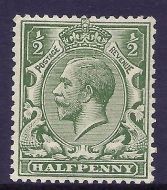 N14(-)variety ½d Grey-Green Royal Cypher with cert MOUNTED MINT