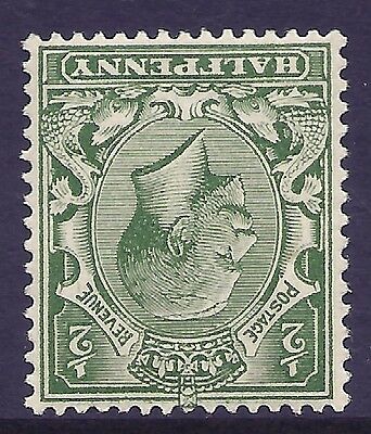 N14(-)c variety ½d Deep Yellow-Green wmk Inv Royal Cypher with cert MOUNTED MINT
