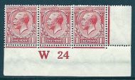 N16(-) 1d Rose Carmine Royal Cypher Hendon Cert MOUNTED MINT to 2 stamps