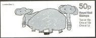 FB49 1986 London Zoo (4th Zoo) 50p Folded Booklet - good perfs