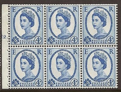 SB111a Wilding booklet pane Violet phos 9.5mm cylinder N2T Dot UNMOUNTED MNT MNH