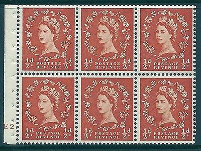SB1 ½d Wilding Cyl E2 Dot pane perf type Ie UNMOUNTED MNT/MNH