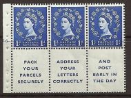 SB29 Wilding booklet Se-tenant pane cylinder F6T No Dot UNMOUNTED MNT/MNH