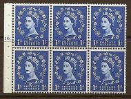 SB30 Wilding booklet pane MC on cream perf type Ie cyl F10T Dot UNMOUNTED MNT