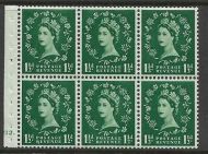 SB59 Wilding booklet pane Tudor cylinder G2 Dot perf Ie bottom UNMOUNTED MNT/MNH