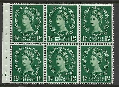 SB59 Wilding booklet pane Tudor cylinder G2 Dot perf Ie bottom UNMOUNTED MNT/MNH