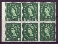 SB59 Wilding booklet pane Tudor cylinder G6 No Dot UNMOUNTED MNT/MNH