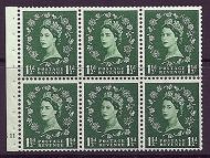 SB65 Wilding booklet pane Wmk Crowns cylinder G11 No Dot UNMOUNTED MNT/MNH