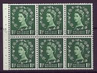 SB65 Wilding booklet pane Wmk Crowns cylinder G15T No Dot UNMOUNTED MNT/MNH