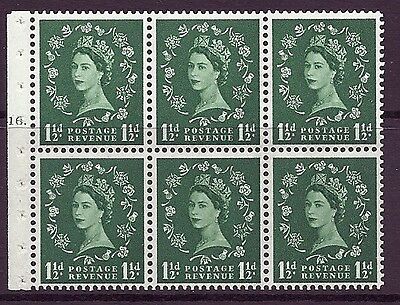 SB66 Wilding booklet pane Wmk Crowns cylinder G16T Dot UNMOUNTED MNT/MNH