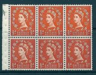 SB14 Wilding booklet pane Graphite perf type I UNMOUNTED MNT/MNH