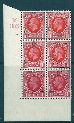 (3021) 1934 1d Photogravure cyl blk Y36 54 No Dot perf 5(E I) UNMOUNTED MINT