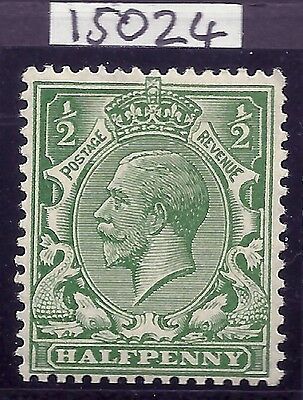 N14(-)var ½d Bright Cobalt Yellow-Green Royal Cypher Hendon cert MOUNTED MINT