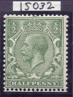 N14(-) var ½d Dull Yellow-Green Royal Cypher Hendon cert UNMOUNTED MINT
