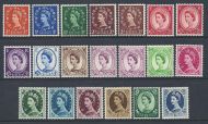 1955-58 Sg 540-556 Edward Crown Watermark Full set of 20 values UNMOUNTED MINT