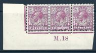 N26(3)var 6d Reddish Purple Royal Cypher control M Dot 18 imperf UNMOUNTED MINT