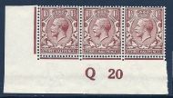 N18(12) 1½d Bright Yellow Brown Royal Cypher control Q20 imperf UNMOUNTED MINT