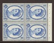 SB108a Wilding booklet pane Blue Phos perf type I UNMOUNTED MNT