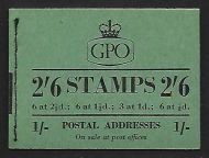 F15 2 6 GPO booklet - March 1954 PPR 15mm RARE UNMOUNTED MINT MNH