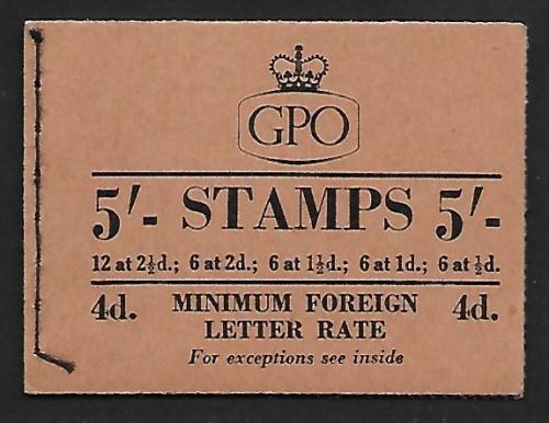 H12 5 - Wilding GPO booklet - Nov 1954 UNMOUNTED MINT