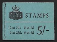 H51p 5 - Wilding Blue Phosphor GPO booklet - July 1961 UNMOUNTED MINT