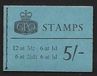 H59 5 - Wilding GPO booklet - Nov 1962 UNMOUNTED MINT