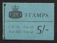 H72p 5 - Wilding Blue Phosphor GPO booklet - Jan 1965 UNMOUNTED MINT