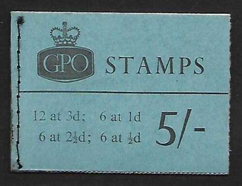 H72p 5 - Wilding Blue Phosphor GPO booklet - Jan 1965 UNMOUNTED MINT