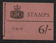 Q18 6 - Wilding GPO booklet - Nov 1966 UNMOUNTED MINT