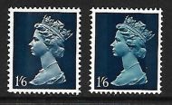 Sg 743Eva 1 6 Pre-decimal Machin PVA Greenish-Blue omitted  UNMOUNTED MINT MNH