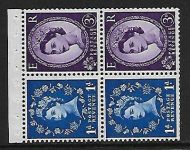 SB50 Wilding booklet pane Violet Phos S W Left perf type I UNMOUNTED MNT MNH