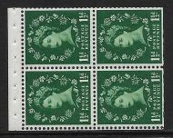 SB69 Wilding booklet pane Crowns White perf type I UNMOUNTED MNT MNH